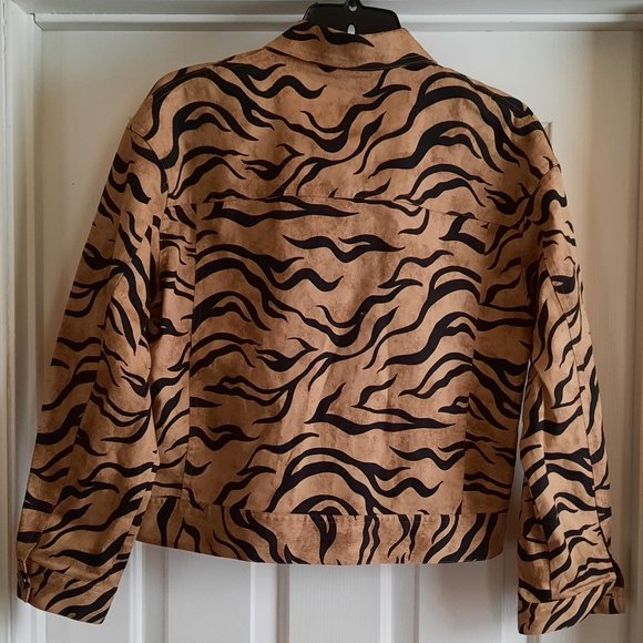 Scotch & Soda Brown/black Blend Tiger-Print Button-up Jacket Kids Size 1… - Picture 2 of 10